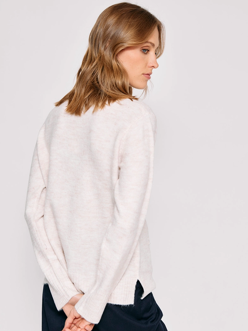 SWEATER MUJER CACHAREL CUELLO MOCK MANGA LARGA PERLAS - 2