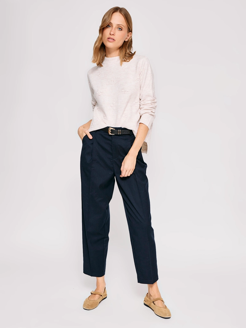 SWEATER MUJER CACHAREL CUELLO MOCK MANGA LARGA PERLAS - 4