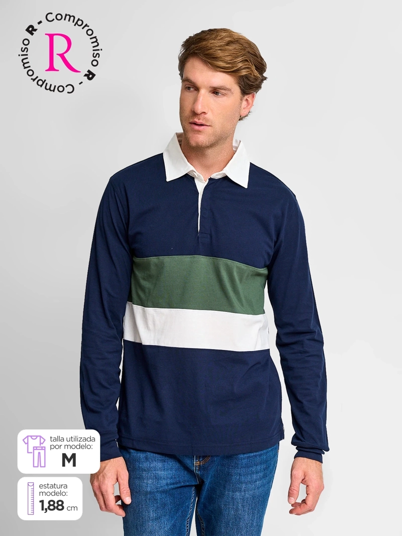 POLERA HOMBRE KENNETH STEVENS ALGODÓN MANGA LARGA - 1
