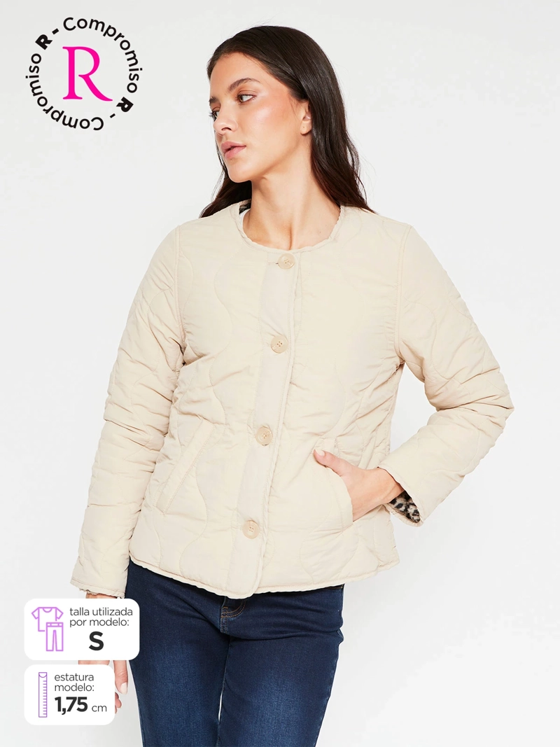CHAQUETA MUJER AZIZ MANGA LARGA REVERSIBLE - 1