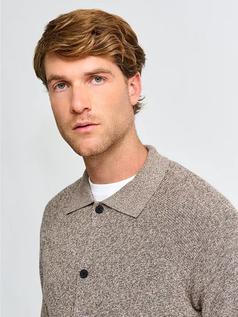 CARDIGAN HOMBRE CACHAREL ALGODÓN HALF ZIPPER - 3