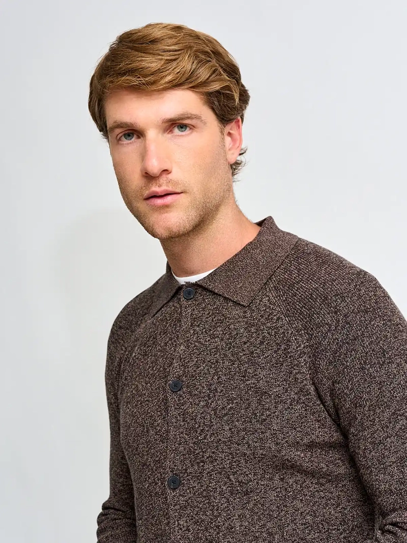 CARDIGAN HOMBRE CACHAREL ALGODÓN HALF ZIPPER - 3