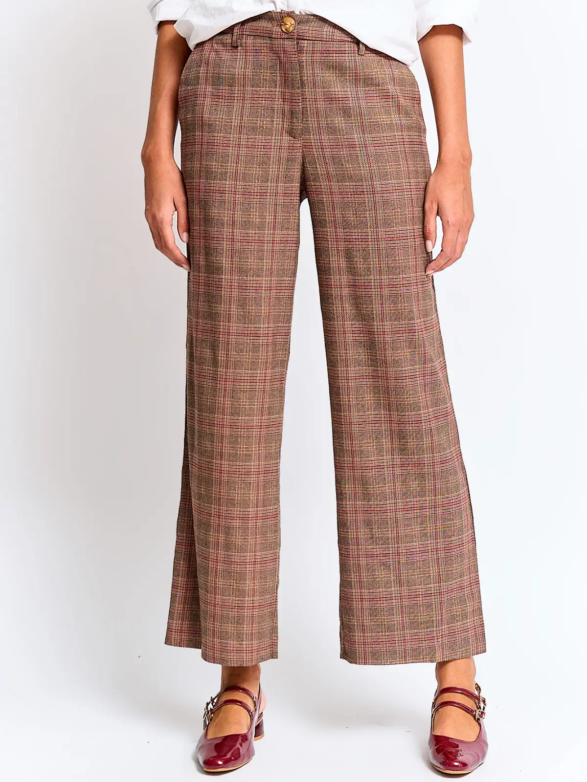 PANTALÓN MUJER CACHAREL FORMAL PIERNA ANCHA - 2