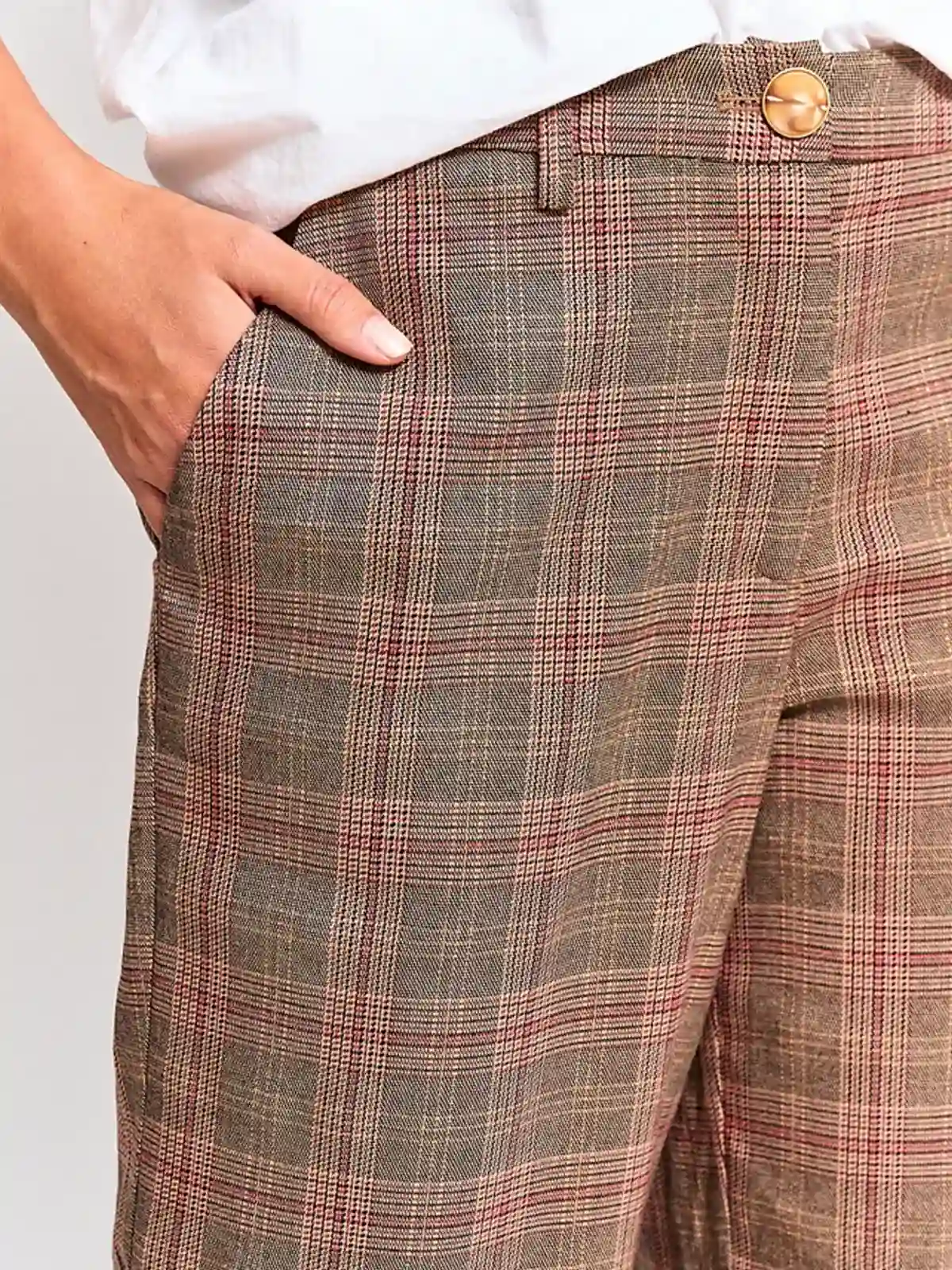 PANTALÓN MUJER CACHAREL FORMAL PIERNA ANCHA - 4