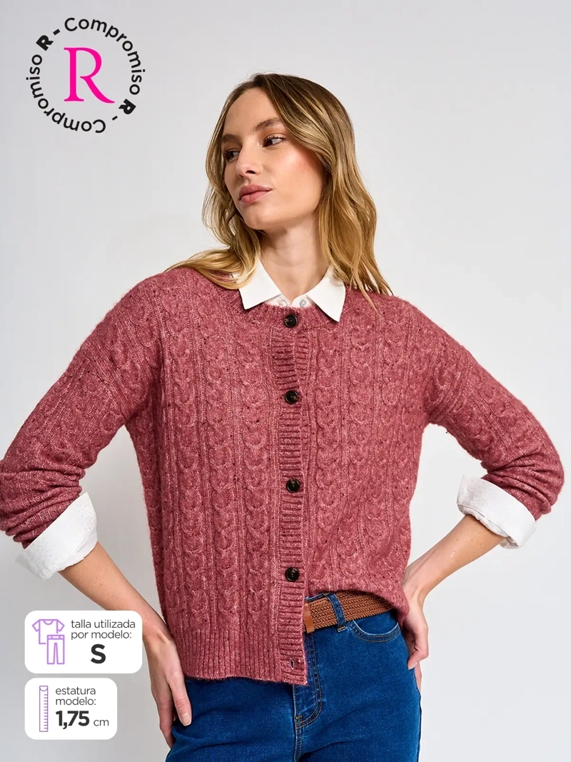 CARDIGAN MUJER REGATTA TRENZADO - 1
