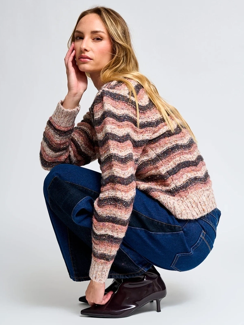 SWEATER MUJER REGATTA MANGA LARGA TRENZADO - 4
