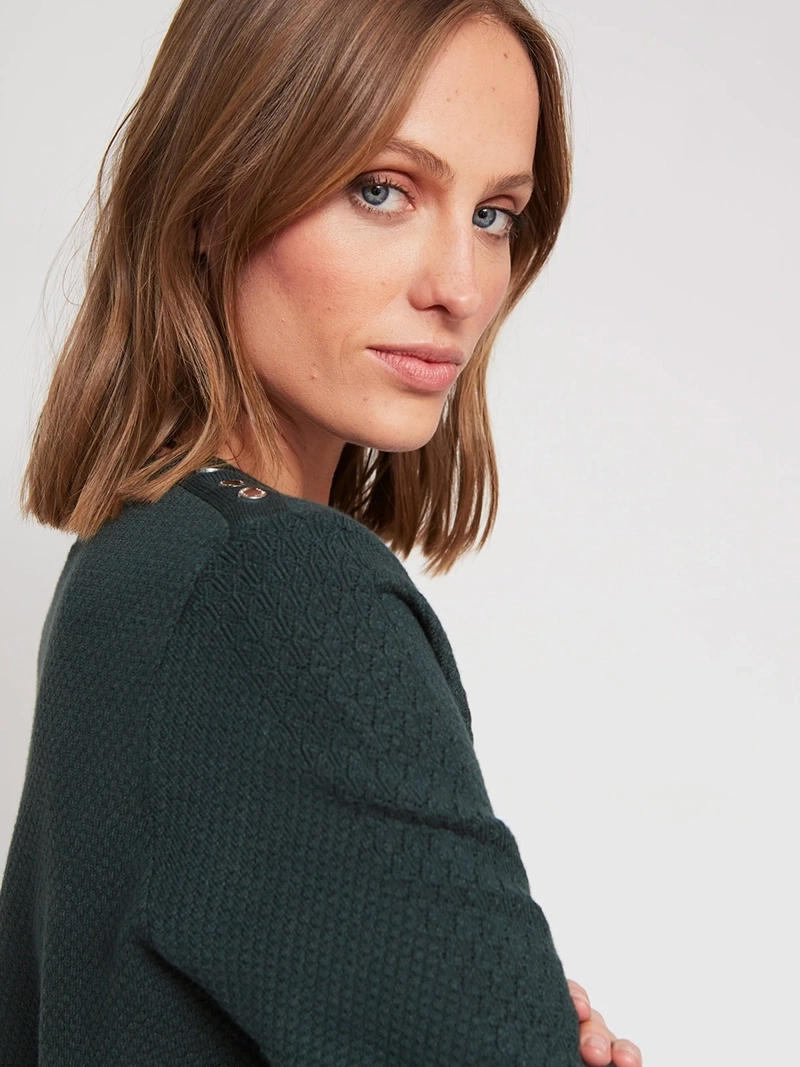 SWEATER MUJER CACHAREL CUELLO REDONDO MANGA LARGA PERLAS - 4