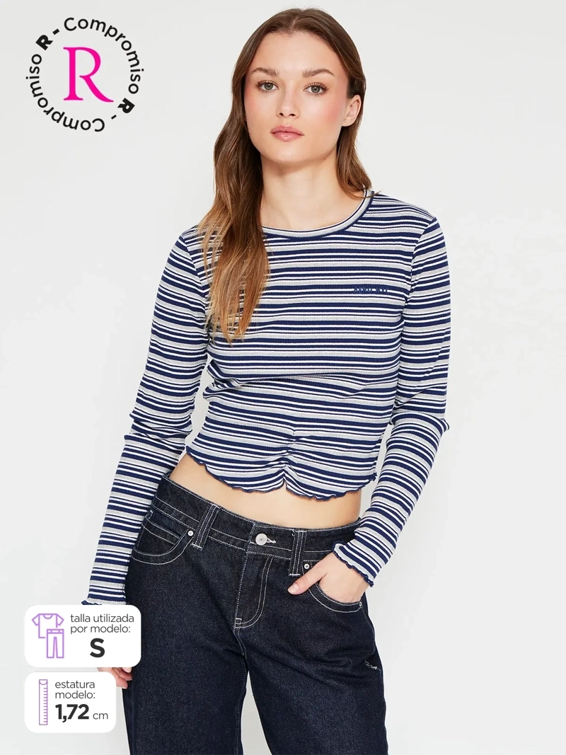 POLERA MUJER AEROPOSTALE ALGODÓN RIB - 1