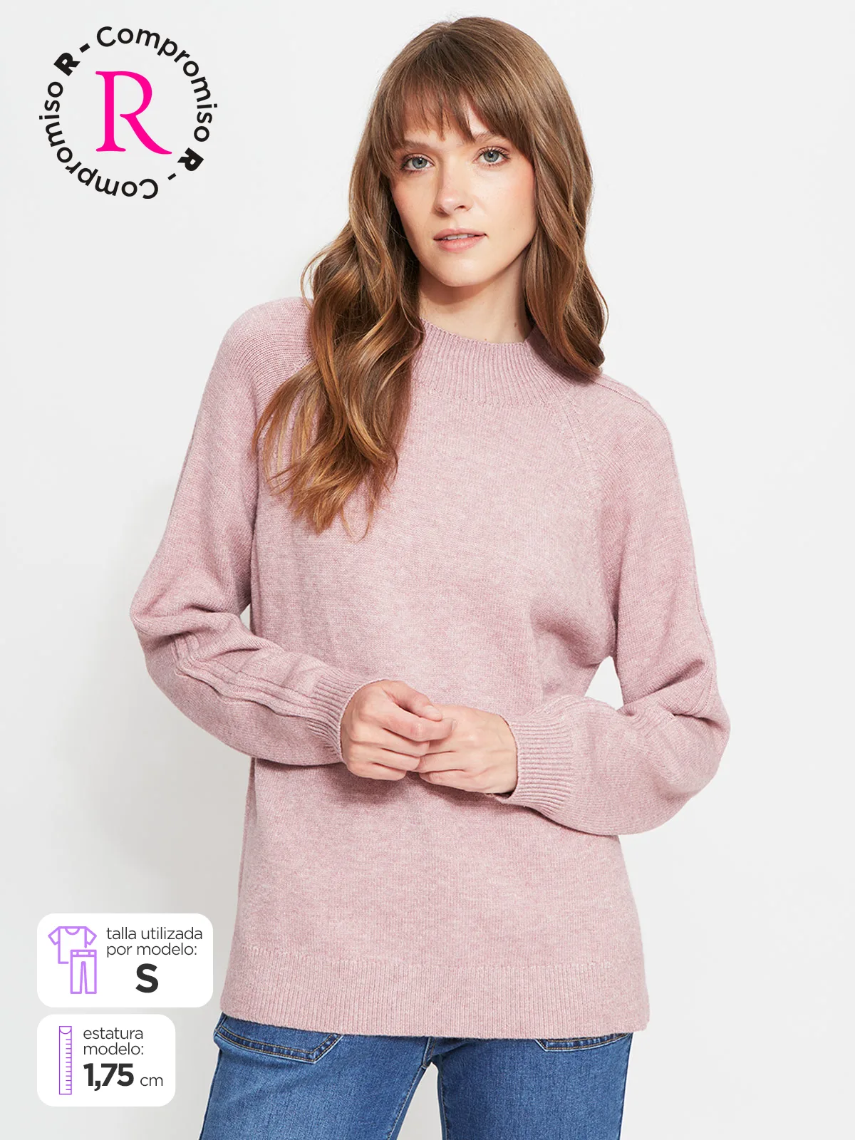 SWEATER MUJER AZIZ CUELLO MOCK - 1