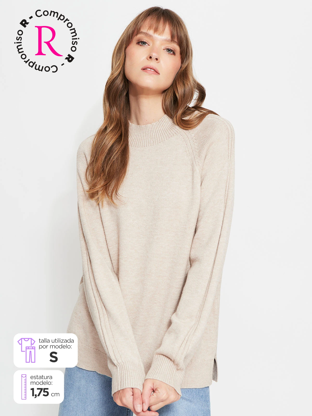 SWEATER MUJER AZIZ CUELLO MOCK - 1