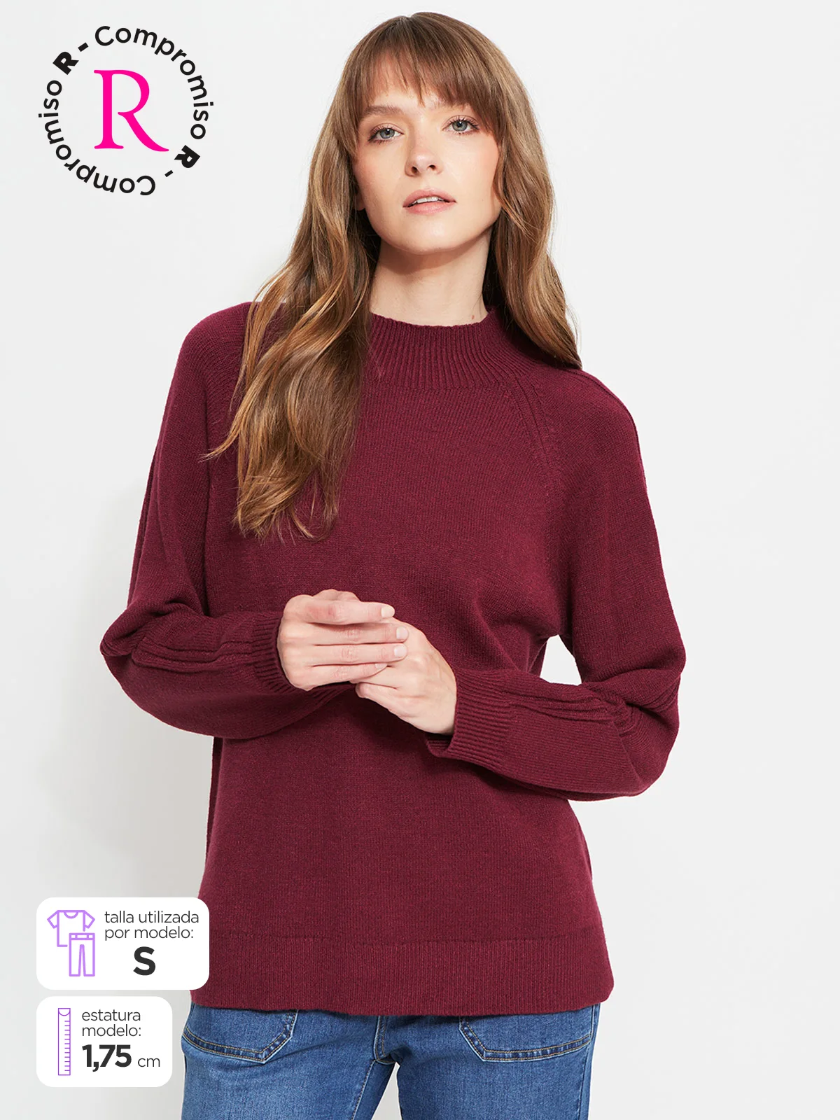 SWEATER MUJER AZIZ CUELLO MOCK - 1