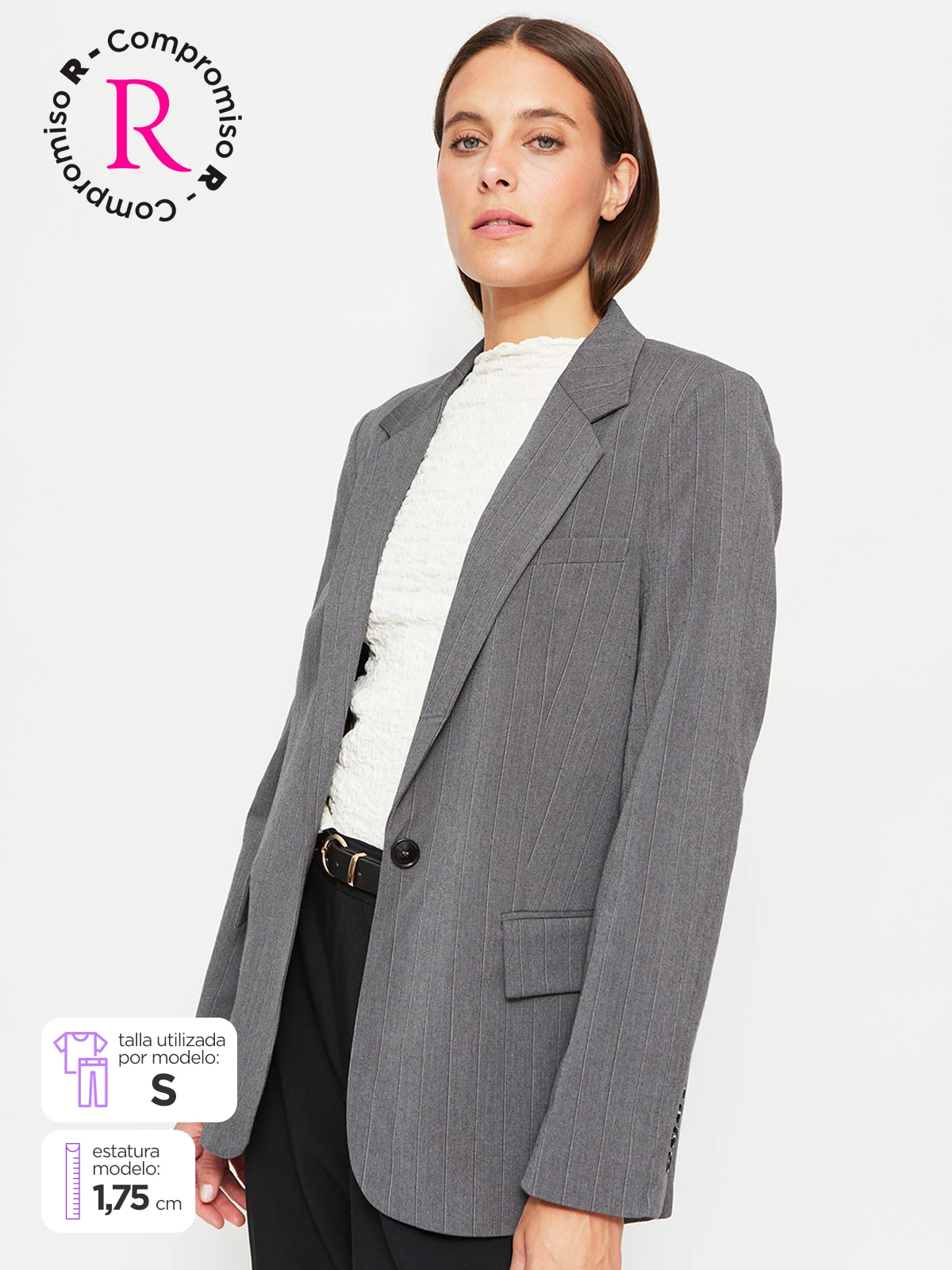 BLAZER MUJER MARQUIS RAYADO - 1