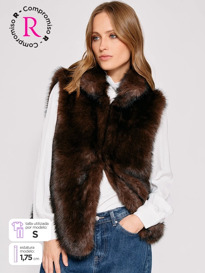 CHAQUETA MUJER MARQUIS SIN MANGAS PELOS - 1