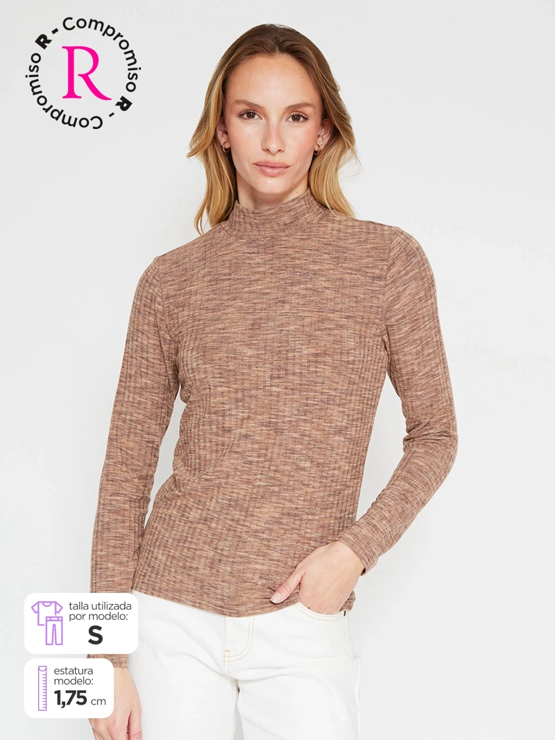 POLERA MUJER REGATTA CUELLO MOCK MANGA LARGA - 1