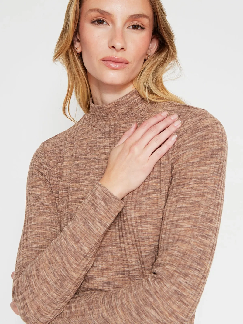 POLERA MUJER REGATTA CUELLO MOCK MANGA LARGA - 3