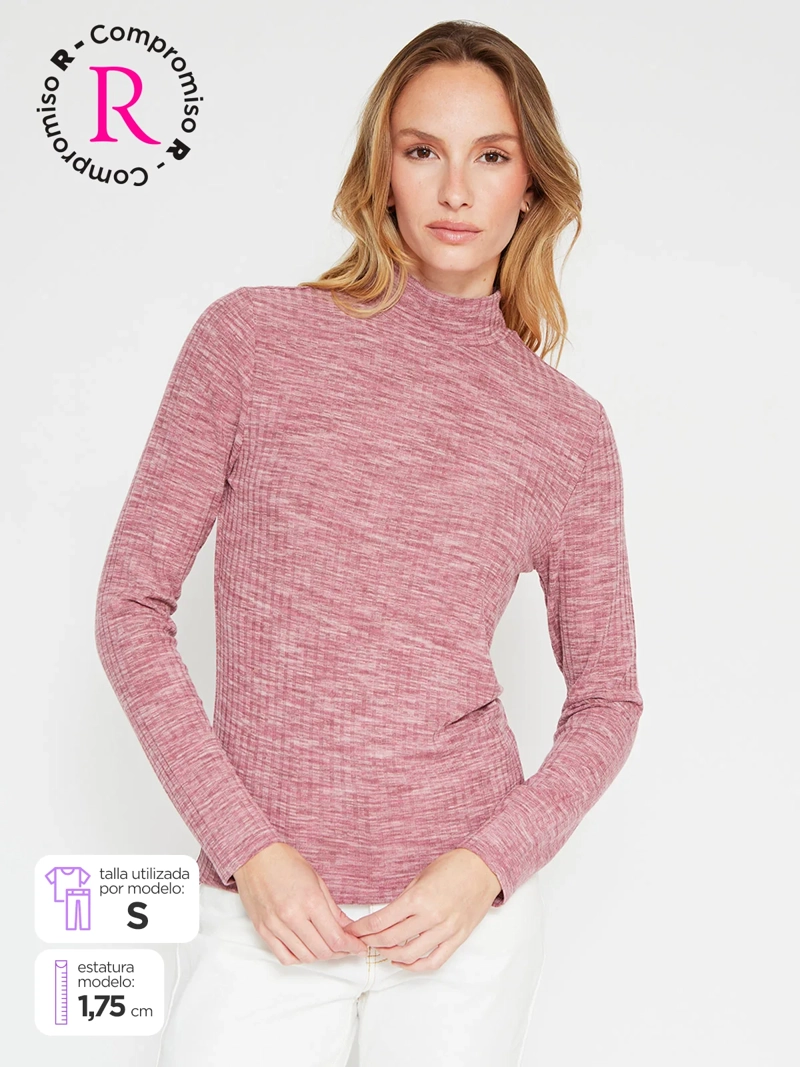 POLERA MUJER REGATTA CUELLO MOCK MANGA LARGA - 1