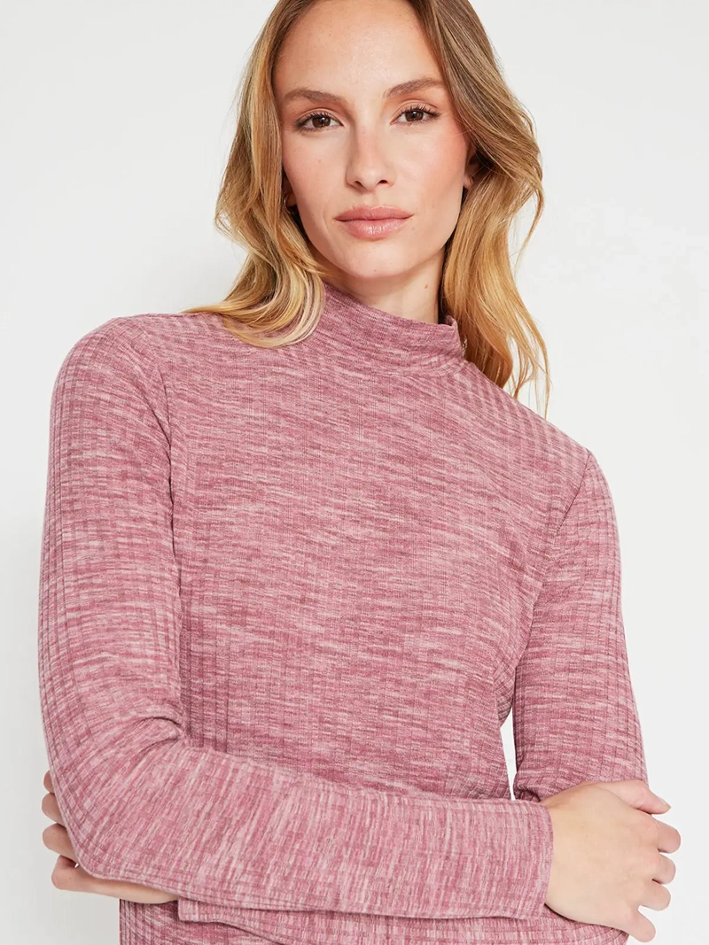 POLERA MUJER REGATTA CUELLO MOCK MANGA LARGA - 3