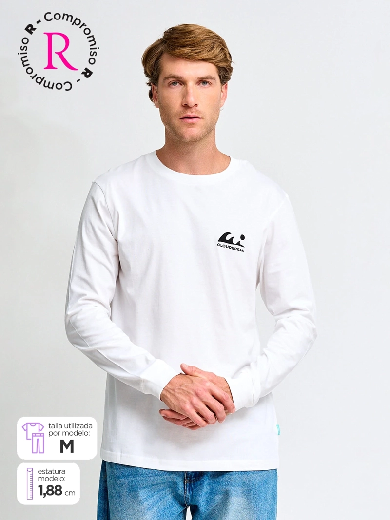 POLERA HOMBRE CLOUDBREAK ALGODÓN MANGA LARGA PRINT - 1