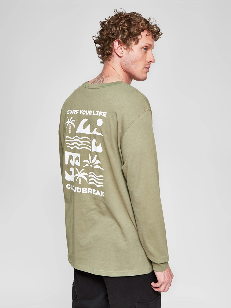 POLERA HOMBRE CLOUDBREAK ALGODÓN MANGA LARGA PRINT - 2
