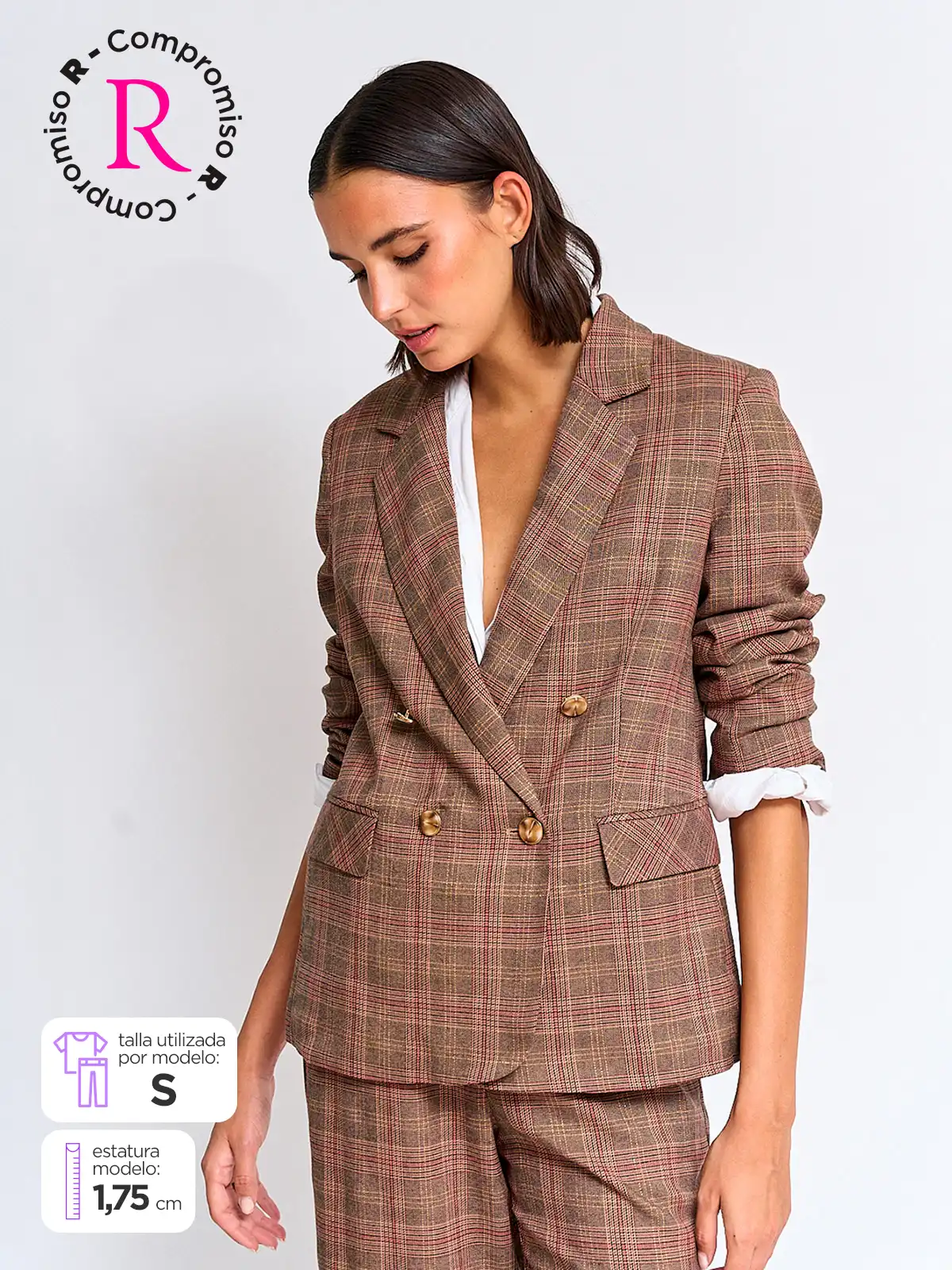 BLAZER MUJER CACHAREL FORMAL SOLAPA - 1