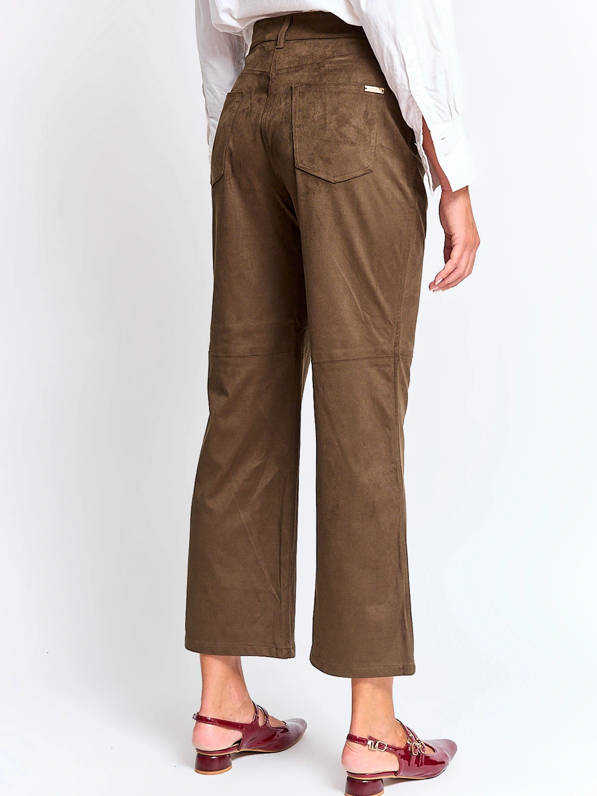 PANTALÓN MUJER CACHAREL RECTO TIPO SUEDE - 3