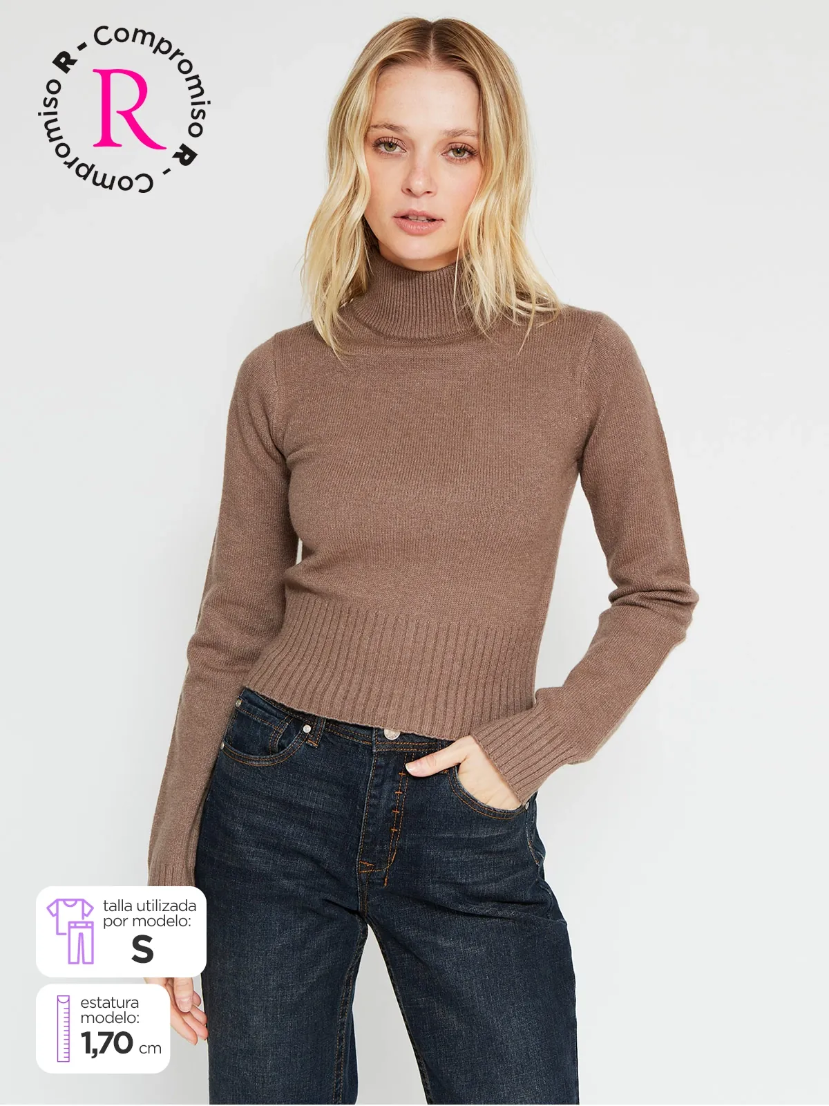 SWEATER MUJER INDEX CUELLO ALTO MANGA LARGA - 1