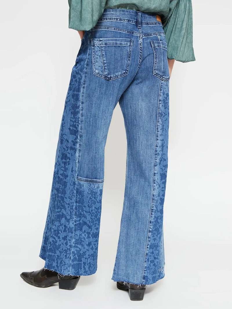 JEANS MUJER TATIENNE ALGODÓN WIDE LEG ESTAMPADO - 3