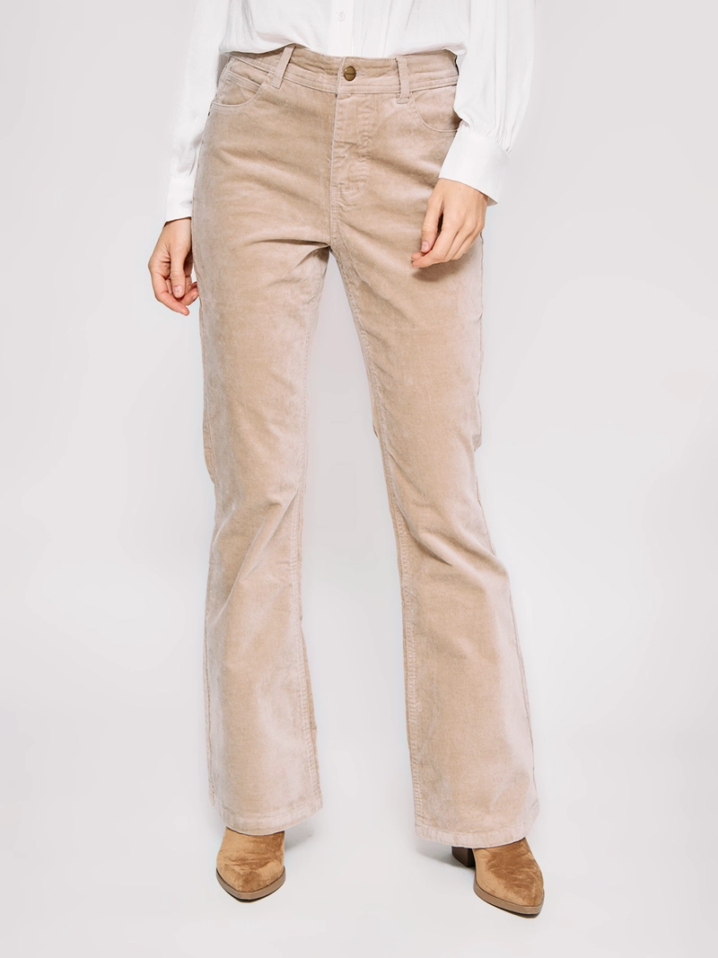 PANTALÓN MUJER TATIENNE ALGODÓN FLARE EFECTO TERCIOPELO - 2