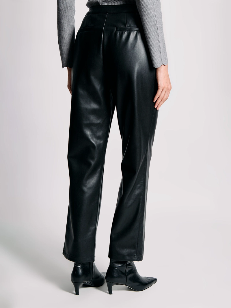 PANTALÓN MUJER CACHAREL RECTO TIPO CUERO - 3
