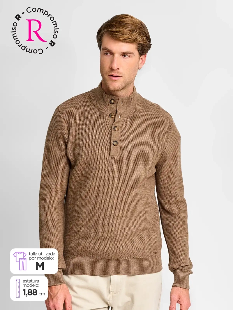 SWEATER HOMBRE REGATTA ALGODÓN BOTONES - 1