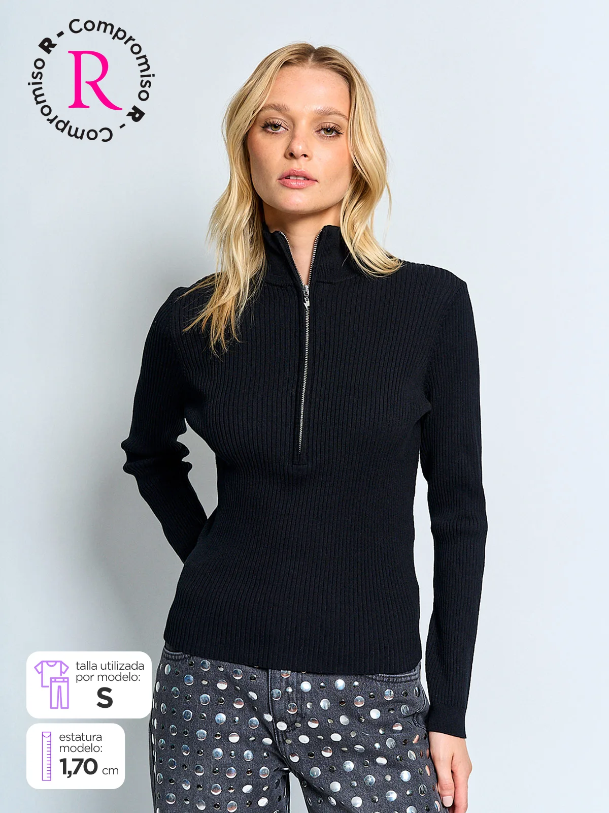 SWEATER MUJER BARBADOS CIERRE - 1