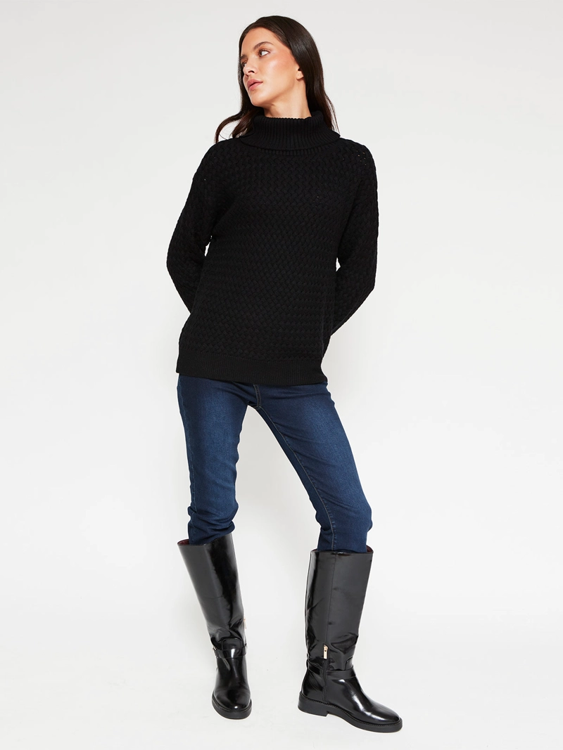 SWEATER MUJER AZIZ PUNTO ARROZ - 4