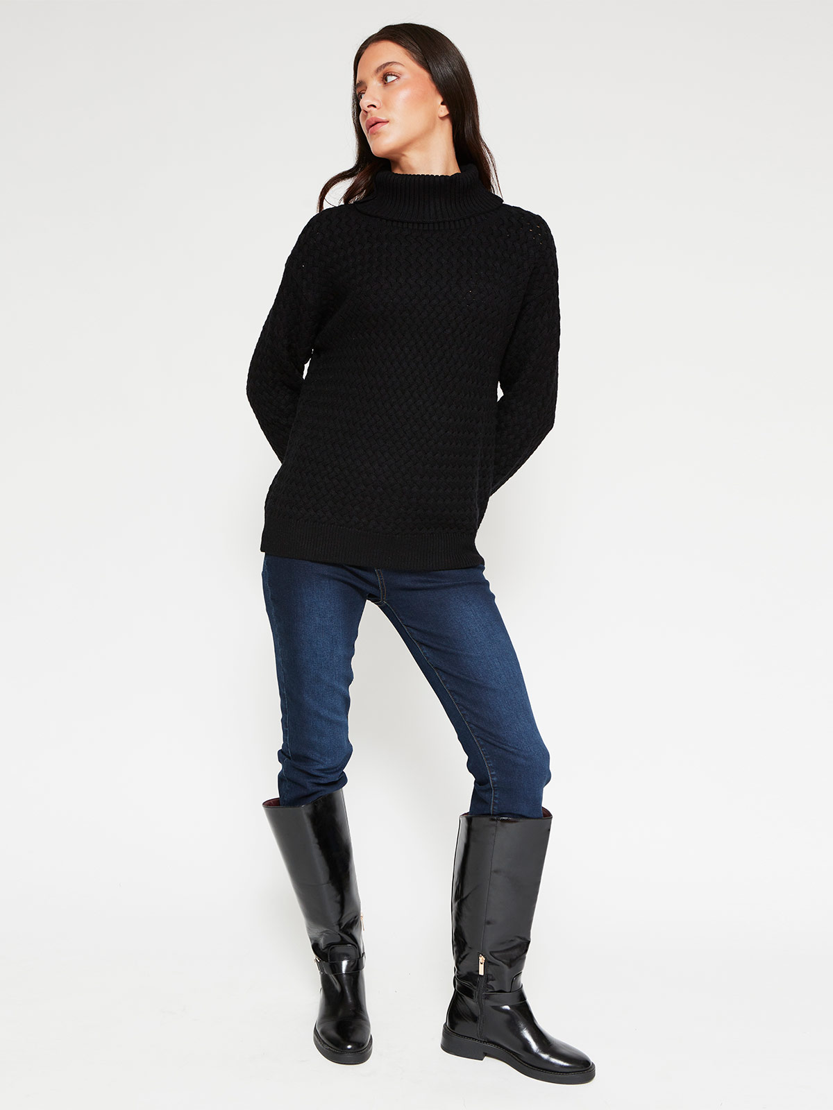 SWEATER MUJER AZIZ PUNTO ARROZ - 4