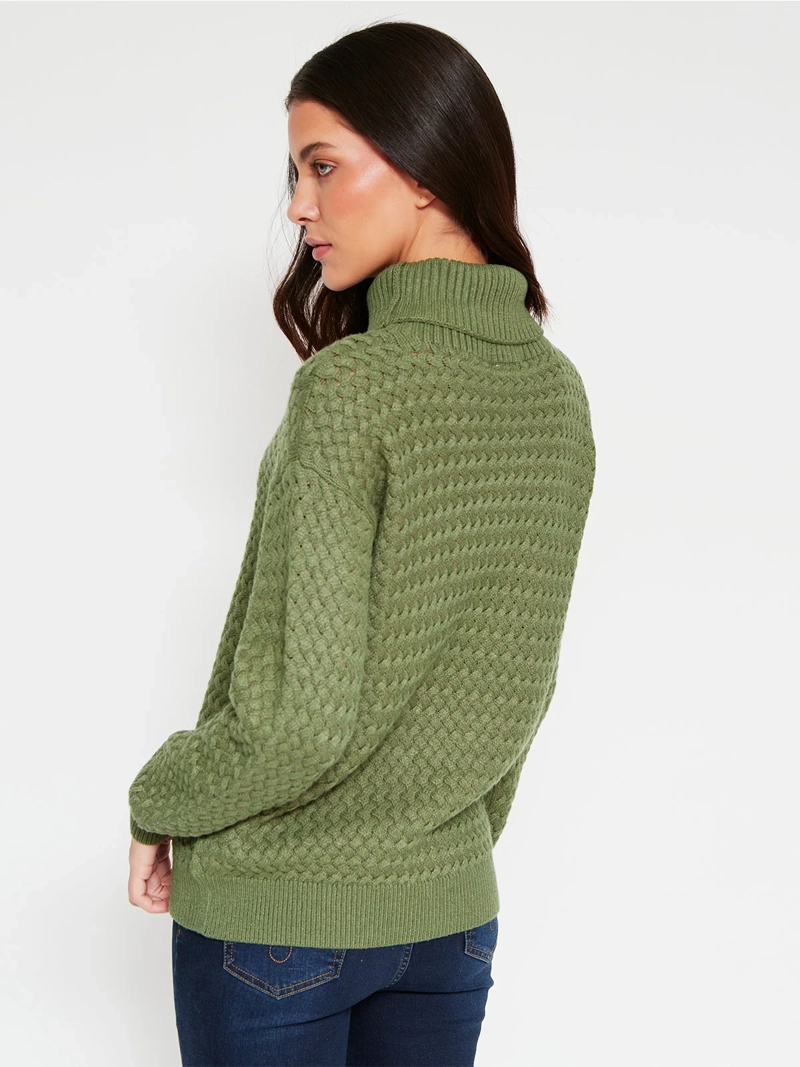 SWEATER MUJER AZIZ PUNTO ARROZ - 2
