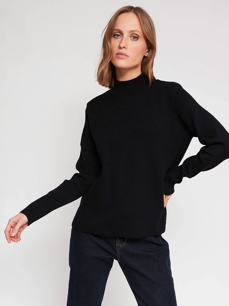 SWEATER MUJER CACHAREL CUELLO MOCK MANGA LARGA - 2
