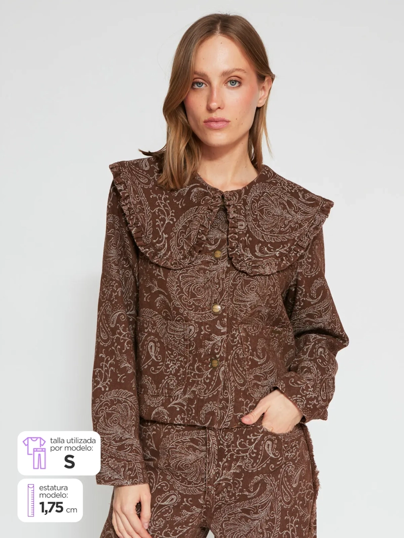 CHAQUETA MUJER TATIENNE ALGODÓN CUELLO BOBO - 1
