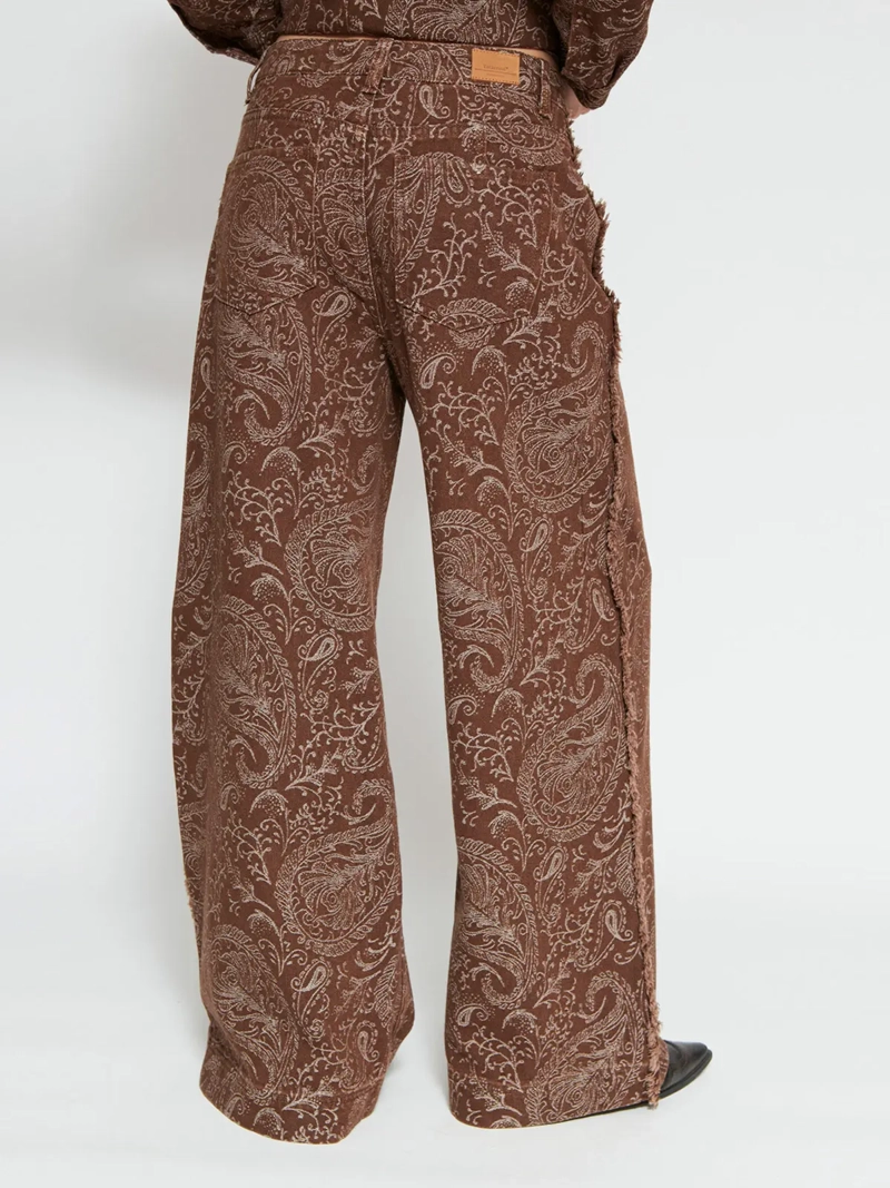 JEANS MUJER TATIENNE ALGODÓN WIDE LEG DESFLECADO - 3