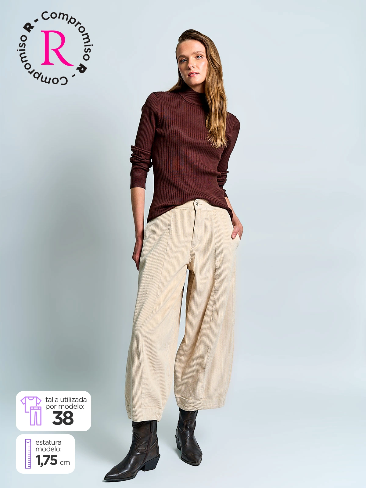 PANTALÓN MUJER MARQUIS ALGODÓN BOMBACHO COTELÉ - 2