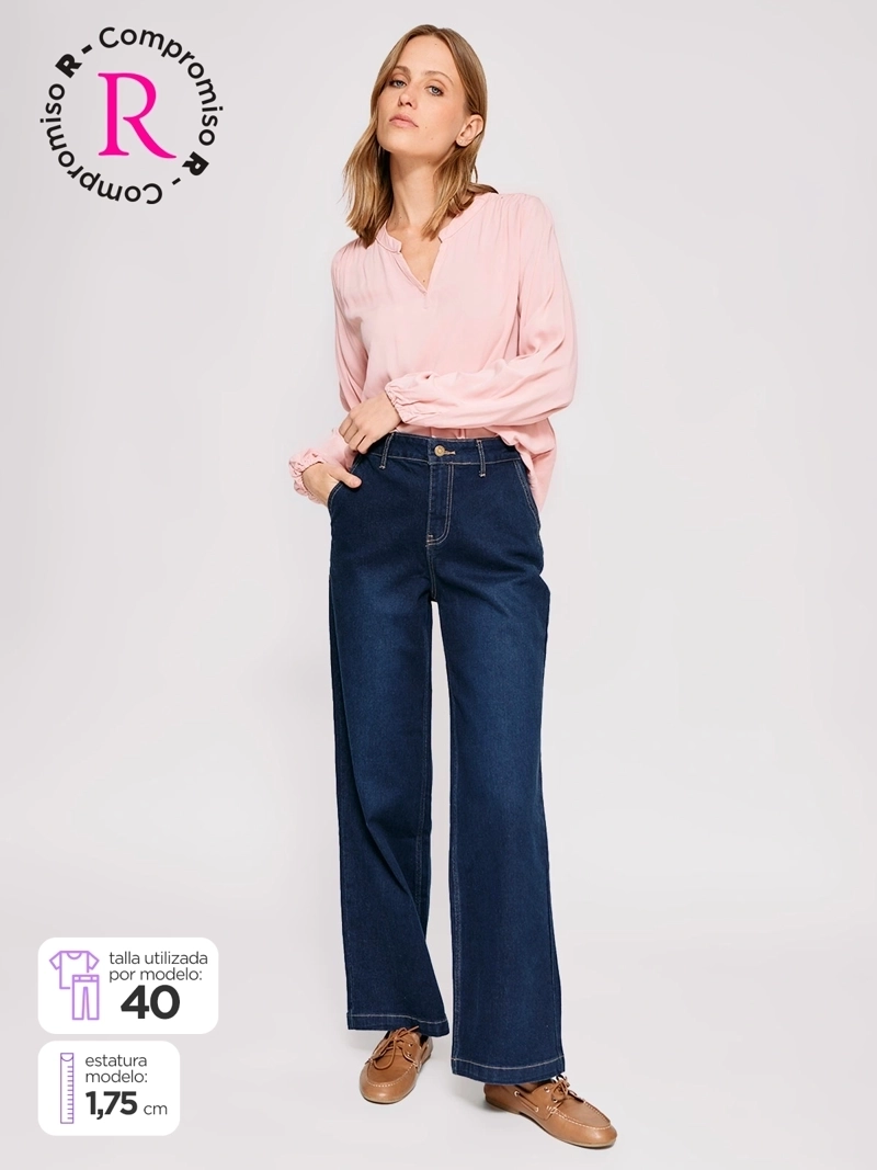 JEANS MUJER AZIZ ALGODÓN REGULAR - 1
