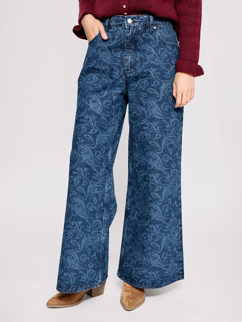 JEANS MUJER MARQUIS ALGODÓN WIDE LEG DISEÑO - 3