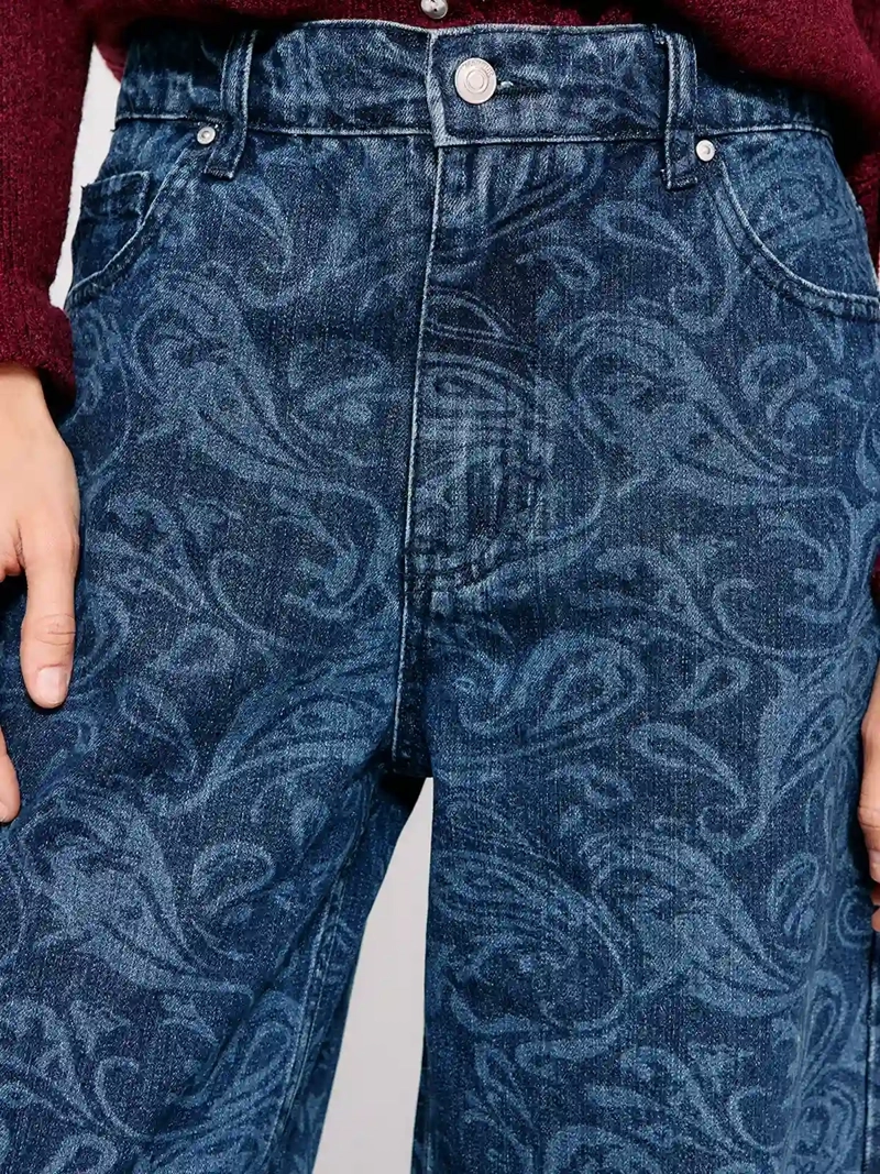 JEANS MUJER MARQUIS ALGODÓN WIDE LEG DISEÑO - 5