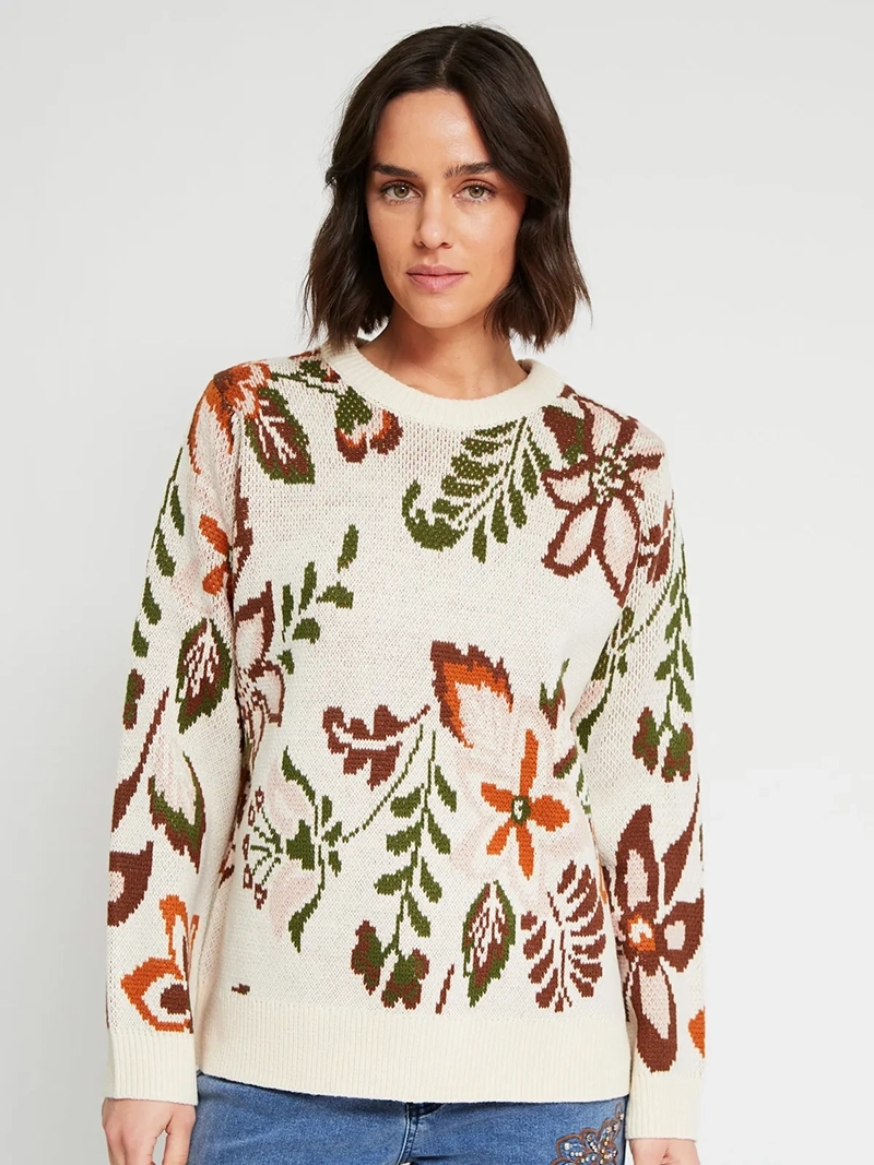 SWEATER MUJER AZIZ JACQUARD - 2