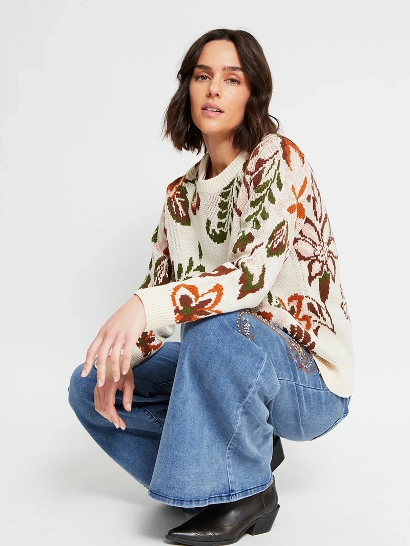 SWEATER MUJER AZIZ JACQUARD - 5