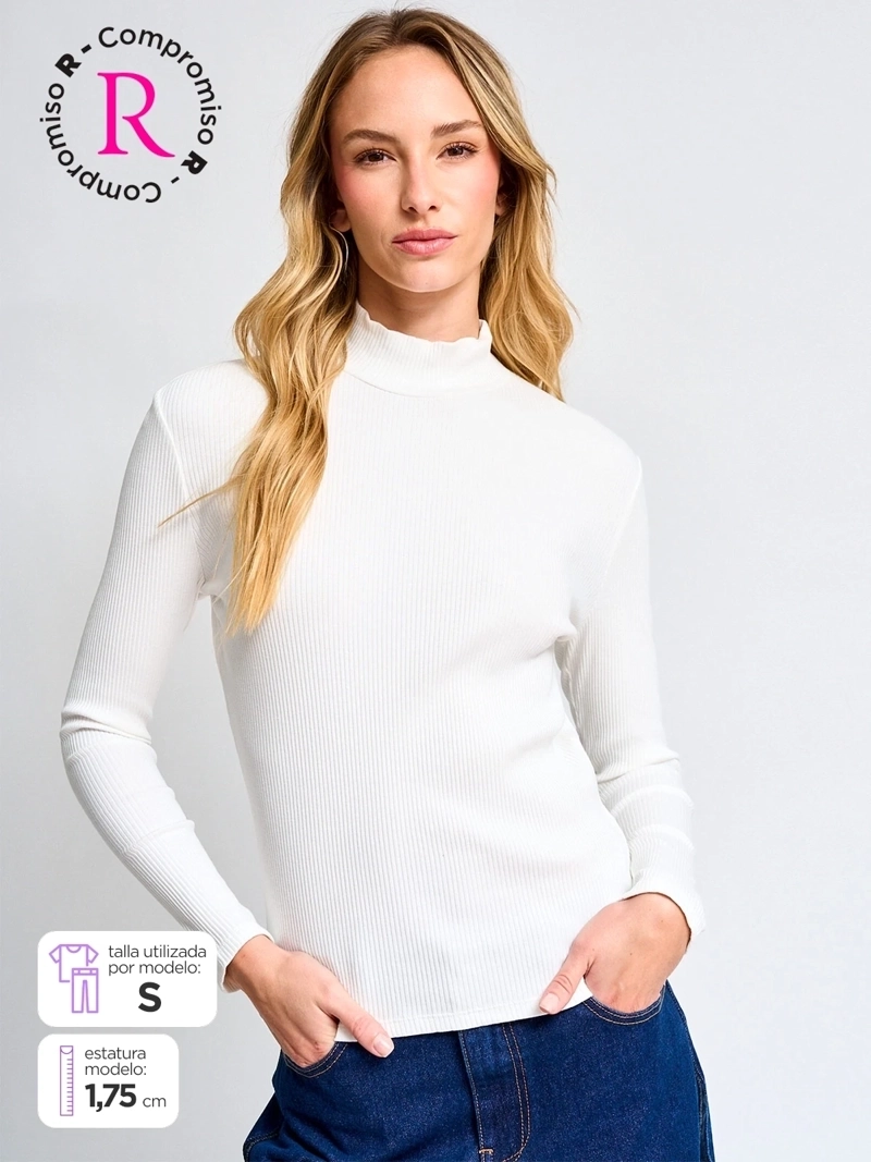 POLERA MUJER MARQUIS ALGODÓN CUELLO MOCK - 1