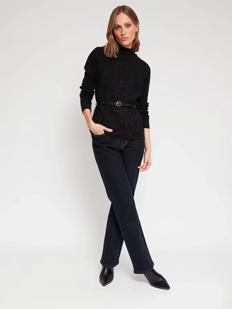 CARDIGAN MUJER CACHAREL LANA CUELLO ALTO - 5