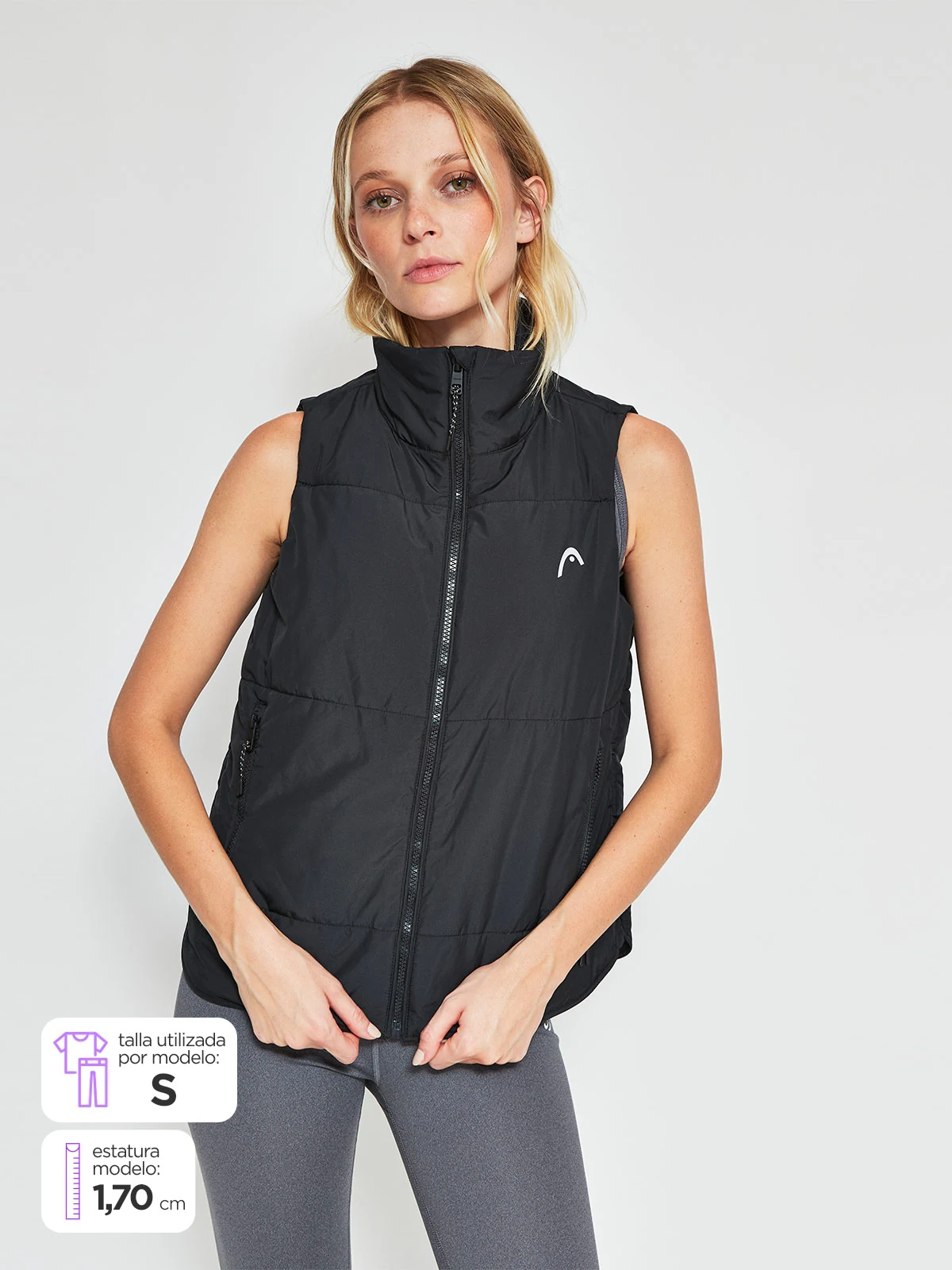 CHAQUETA MUJER HEAD SIN MANGAS EVEREST - 1