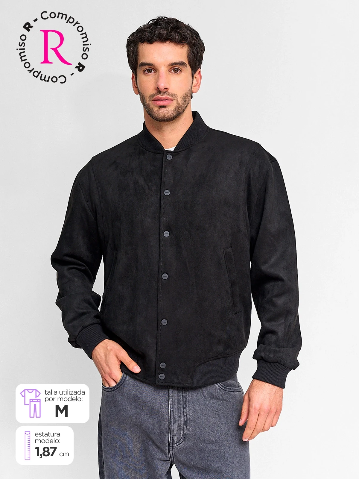 CHAQUETA HOMBRE INDEX BOMBER SUEDE - 1