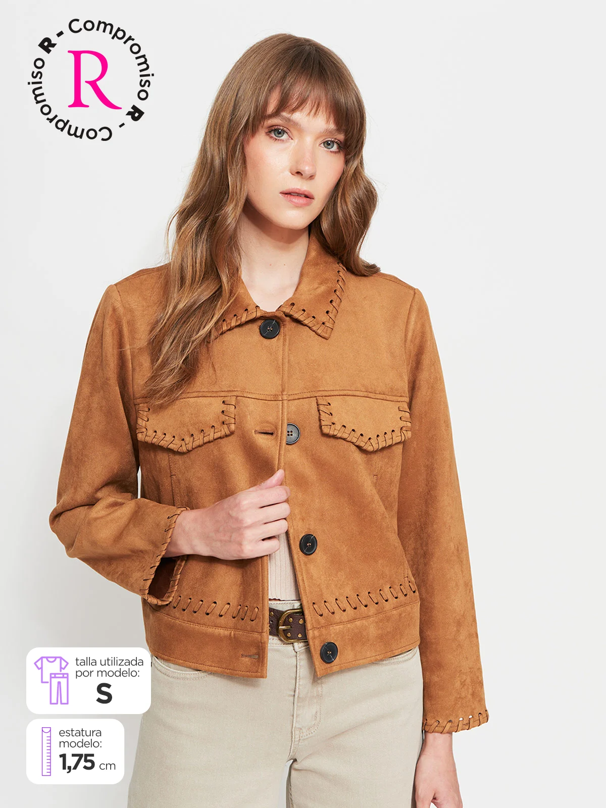 CHAQUETA MUJER TATIENNE CORTA SUEDE - 1