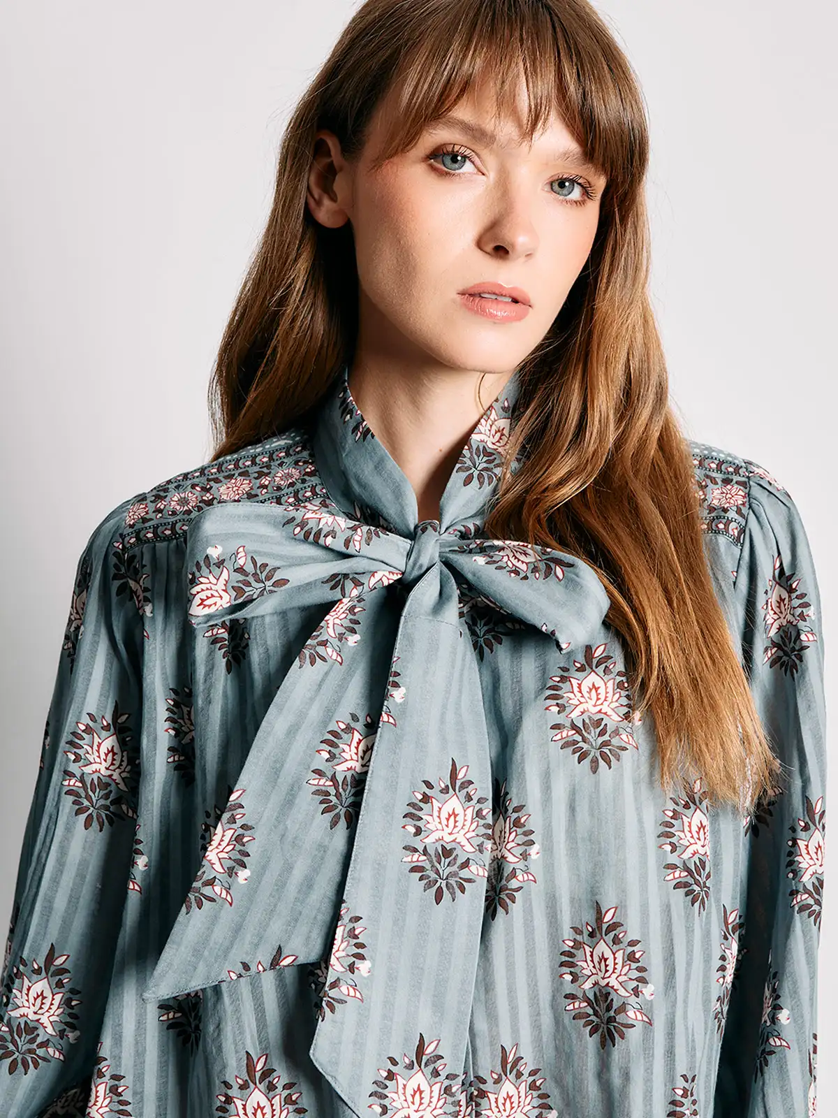 BLUSA MUJER TATIENNE ALGODÓN MANGA LARGA ESTAMPADA FLORES - 3