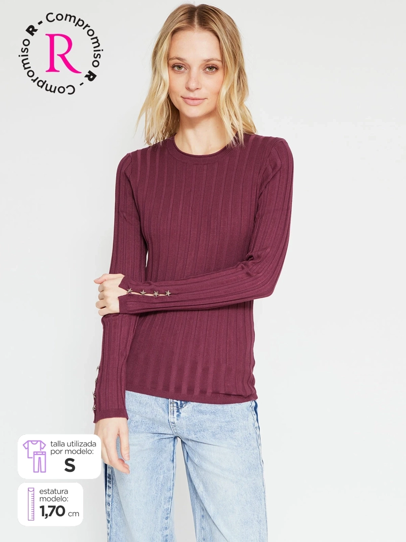 SWEATER MUJER BARBADOS RIB - 1